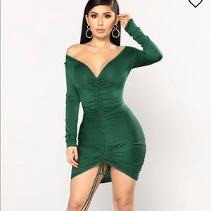Green Ruched dress